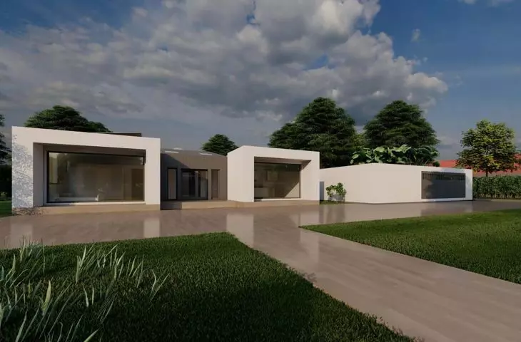 The house, thanks to its single-storey layout, provides easy movement for all its inhabitants