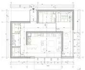 Prefabricated house, floor plan, option 5