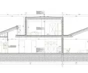 Dom prefabrykowany, przekrój A-A