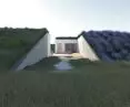 The house is blended into the landscape