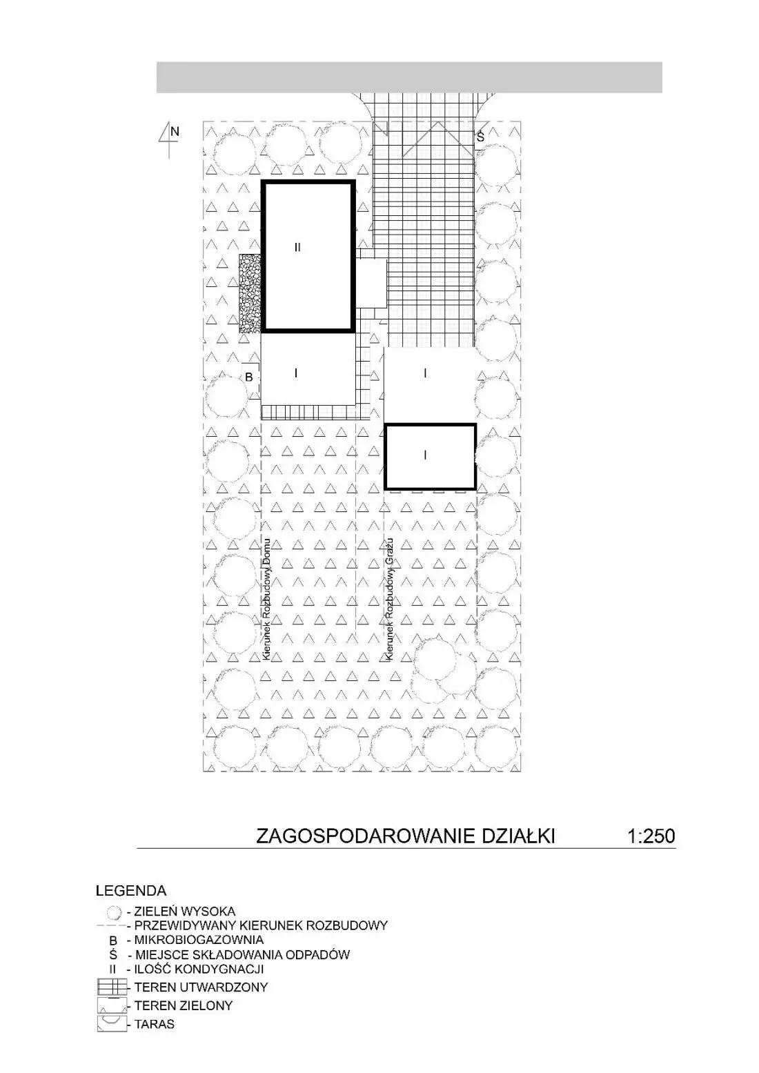 plan zagospodarowania działki