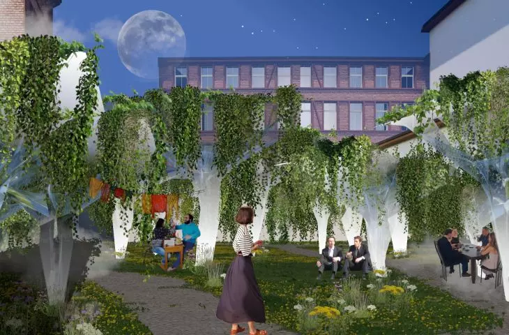 Poznan backyard can turn into a green oasis