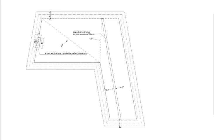Roof plan of the second floor