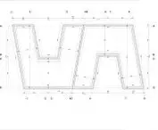 Roof plan of the first floor