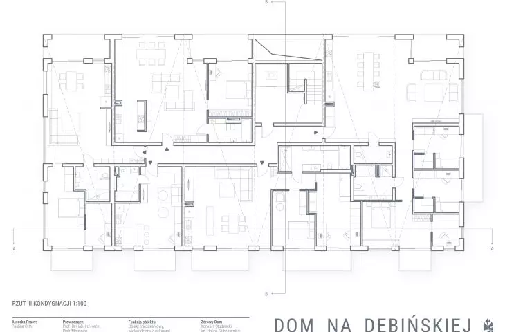 House on Debinska Street, 3-storey plan