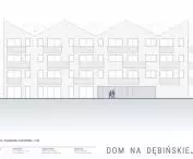 Dom na Dębińskiej, elewacja północno-zachodnia