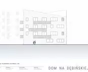 Dom na Dębińskiej, elewacja północno-zachodnia