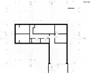 House on the slope, basement plan