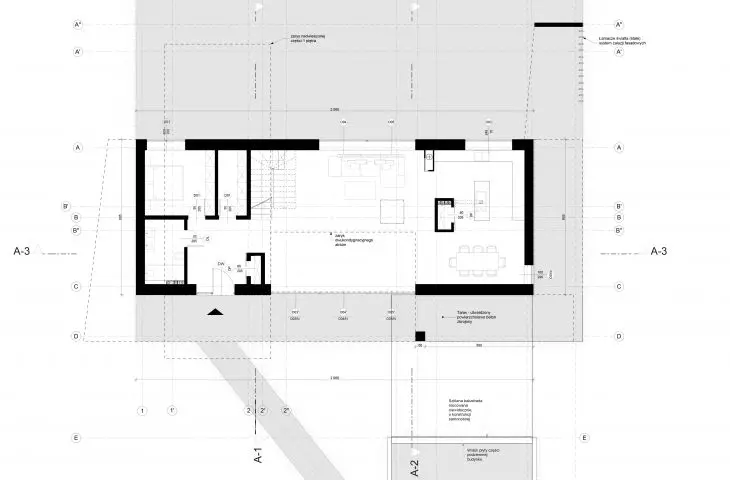 House on the slope, first floor plan
