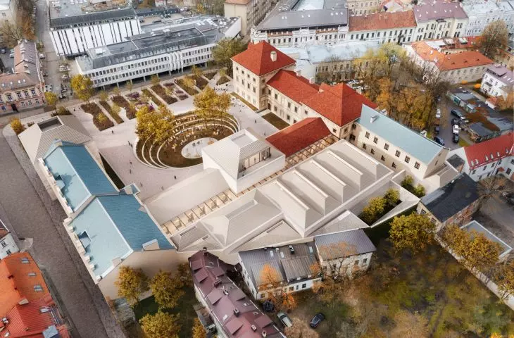 Radziwill Palace in Vilnius - bird's eye view