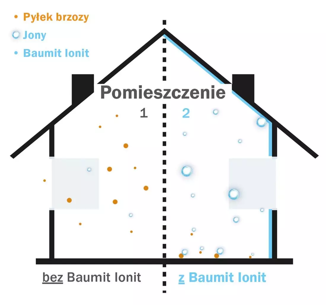 Niewidoczne dla oka cząsteczki jonów działają jak magnesy na kurz oraz pyłki unoszące się w powietrzu