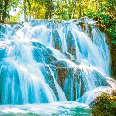 The concentration of natural ions is highest near waterfalls