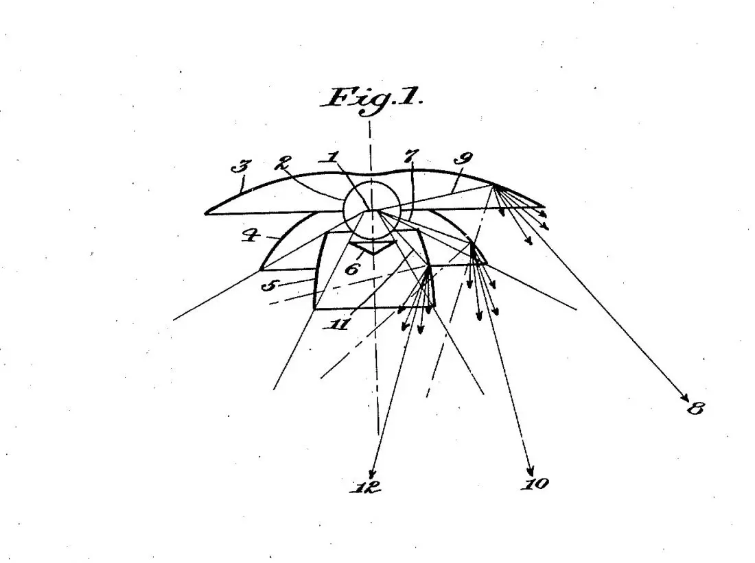 Patent lampy Poula Henningsena