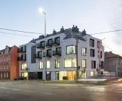 Multi-family residential building with services