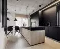BAR_21 interior, kitchen space with kitchen island