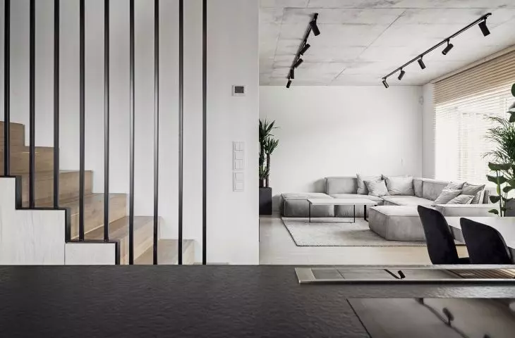 Interior of BAR_21, view from the kitchen to the living room