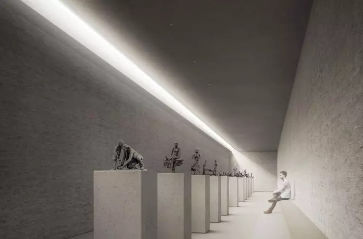 Treblinka Museum - room with sculptures by Samuel Willenberg