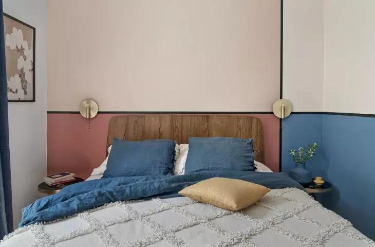 colorful walls in the bedroom