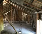 Interior of the wooden loft