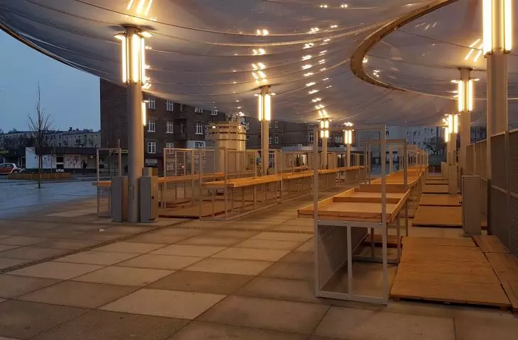 Lazarski Market in Poznan after reconstruction, proj. by APA Jacek Bulat