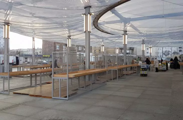Lazarski Market in Poznan after reconstruction, proj. by APA Jacek Bulat