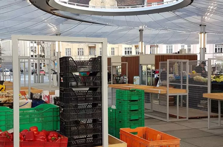 Rynek Łazarski w Poznaniu po przebudowie, proj. APA Jacek Bułat