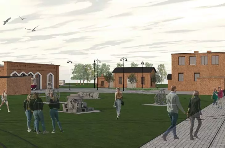 Wystawa eksponatów na terenie zajezdni