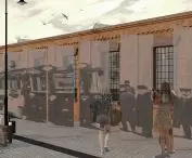 Projekt adaptacji dawnej Zajezdni Tramwajowej Brus, panele z pleksiglasu