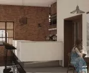 Wnętrze kawiarni w dawnym budynku administracyjnym