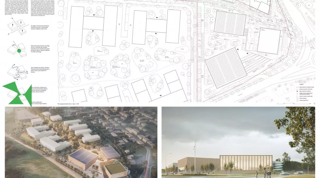 II Nagroda w konkursie na projekt kompleksu sportowego w Piekarach Śląskich