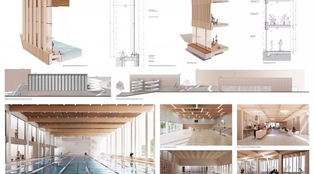 II Nagroda w konkursie na projekt kompleksu sportowego w Piekarach Śląskich