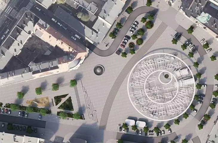 Rynek Łazarski - wizualizacja pracy konkursowej (po późniejszych modyfikacjach)
