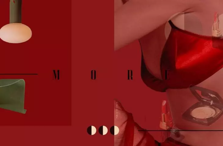 Projekt wnętrz showroomu marki kosmetycznej Moré, moodboard