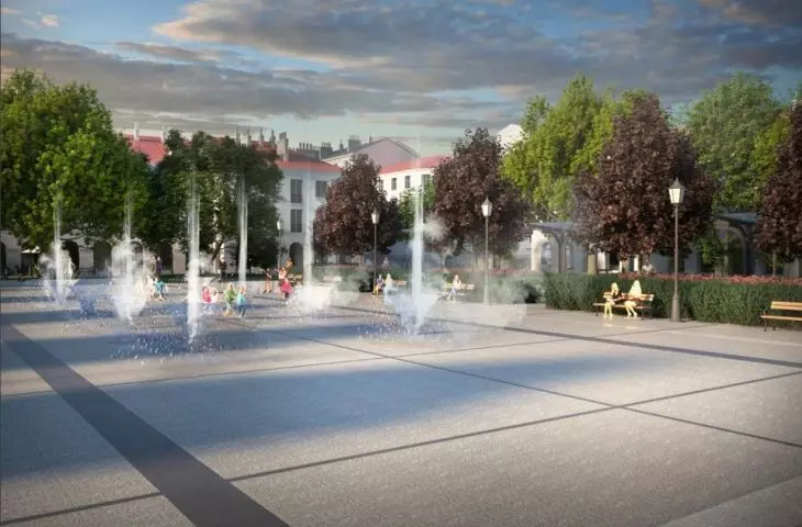 Visualization of the fountains in the old market