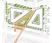 Design of residential and commercial building complex, site plan