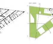 Design of residential and commercial building complex, 1st and 2nd floor plan
