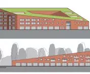 Design of residential and commercial building complex in Gliwice, elevations