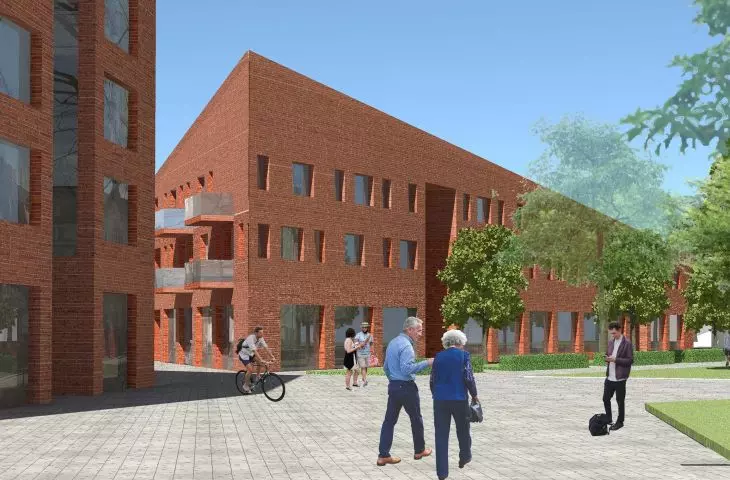 On the first floor of the buildings are commercial premises, and on the floors are apartments