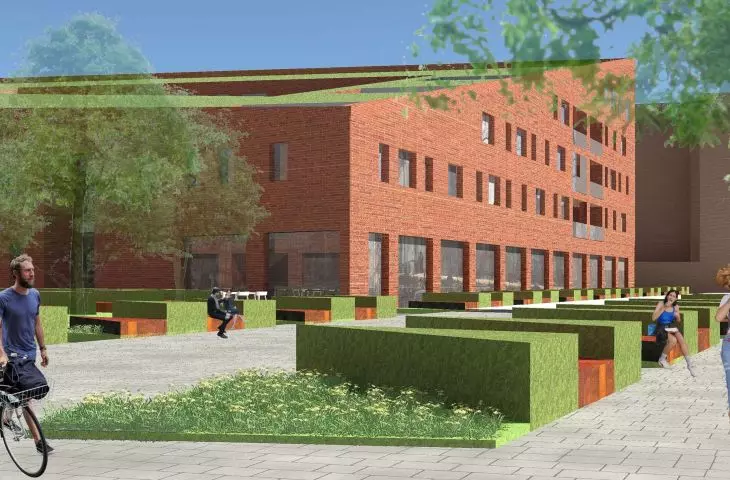 Green roofs are a distinctive feature