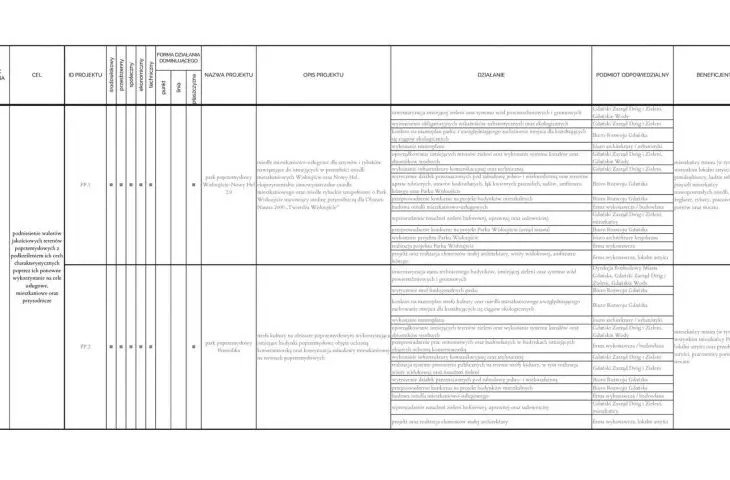 development strategy - an excerpt from the table