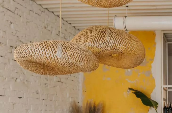 The yellow section of the wall is the original preserved element of the interior