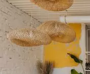 The yellow section of the wall is the original preserved element of the interior