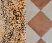 Countertop and floor combination