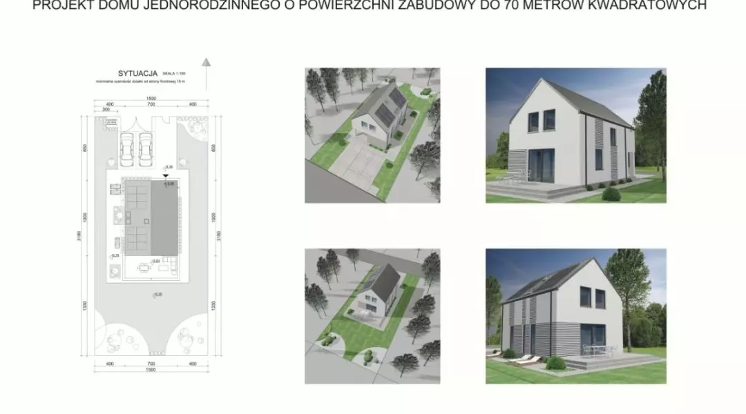 Projekt domu do 70 mkw, proj.: Dobry projekt Urszula Kozieł