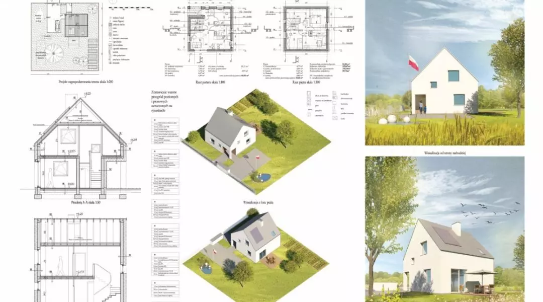 Projekt domu do 70 mkw, proj.: ARE Stiasny/Wacławek