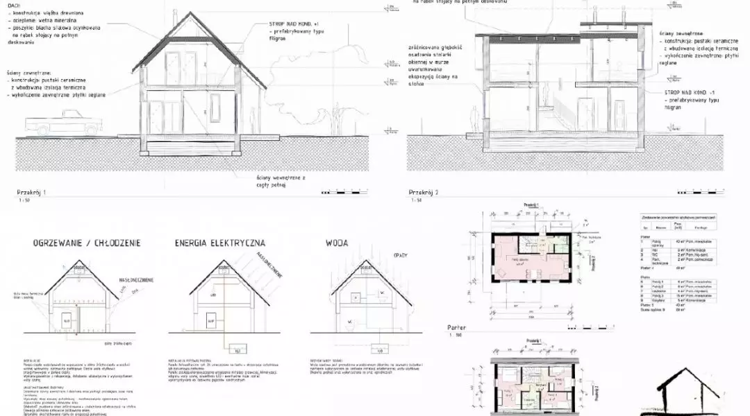 Projekt domu do 70 mkw, proj.: KLATA Architekci