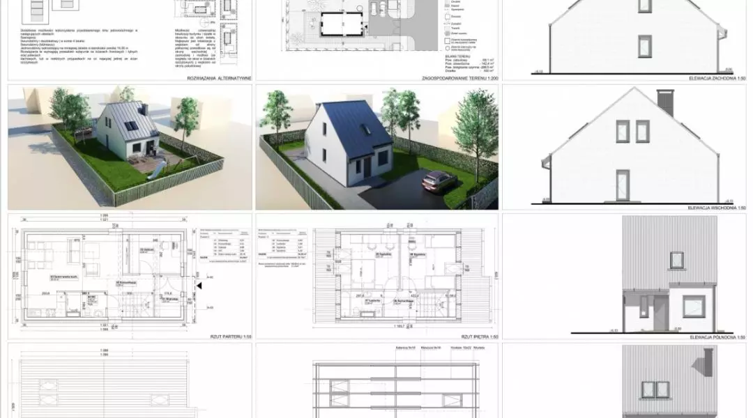 Projekt domu do 70 mkw, proj.: QUIB Constructions