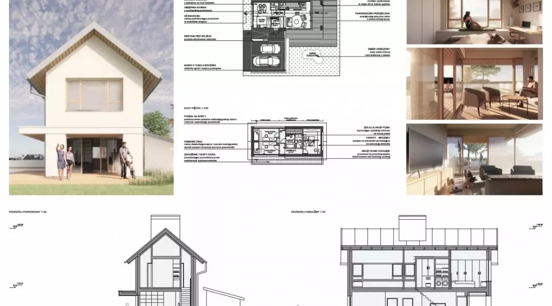 Projekt domu do 70 mkw, proj.: KGA Konrad Garbowski