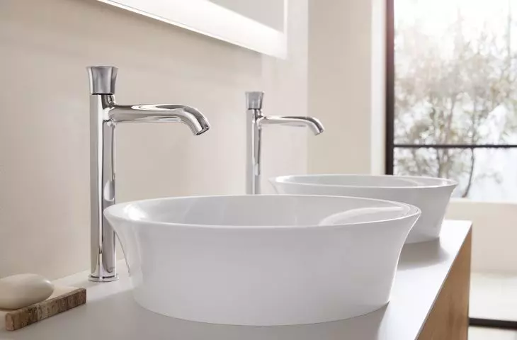 White Tulip bathroom faucets by Duravit