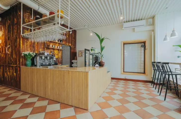 Note the walls made of container